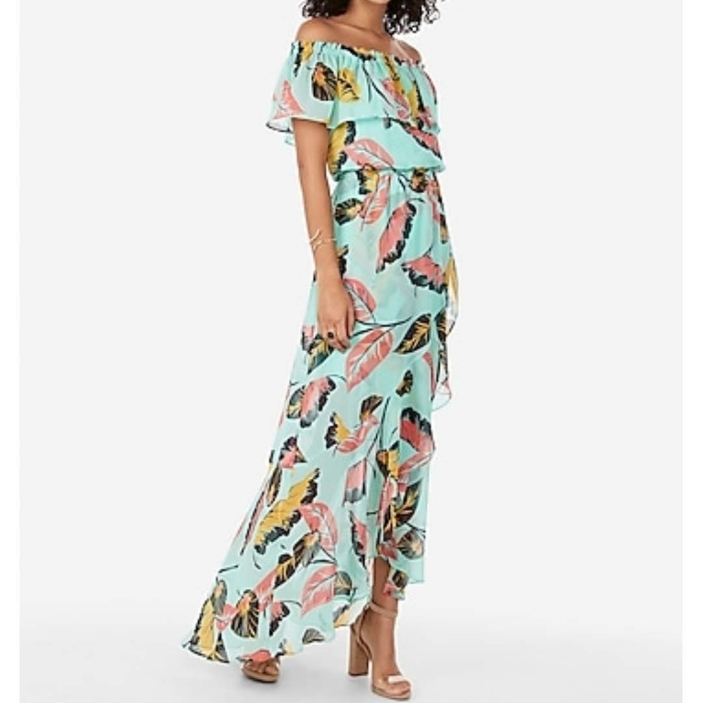 Gorgeous Express Ruffle Off the Shoulder Maxi